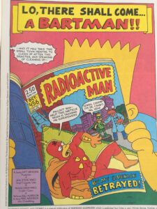 Bart Simpson reading Radioactive Man