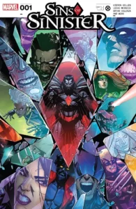 Sins of Sinister #1 Marvel, 2023, $5.99 Written by: Kieron Gillen Art by: Lucas Werneck It's the end of the world as we know it, and at least Sinister feels fine. For now. Can that last? Especially when we discover that he really is his own worst enemy... The universe-melting X-event begins here, in a horror timeline that makes Age of Apocalypse look like the X-Men Swimsuit Special. Join Kieron Gillen (IMMORTAL X-MEN, AXE: JUDGMENT DAY) as he kicks off the X-Men crossover Sinister has been planning since the beginning…and is going to have to see through to the bitter end.